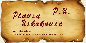 Plavša Uskoković vizit kartica